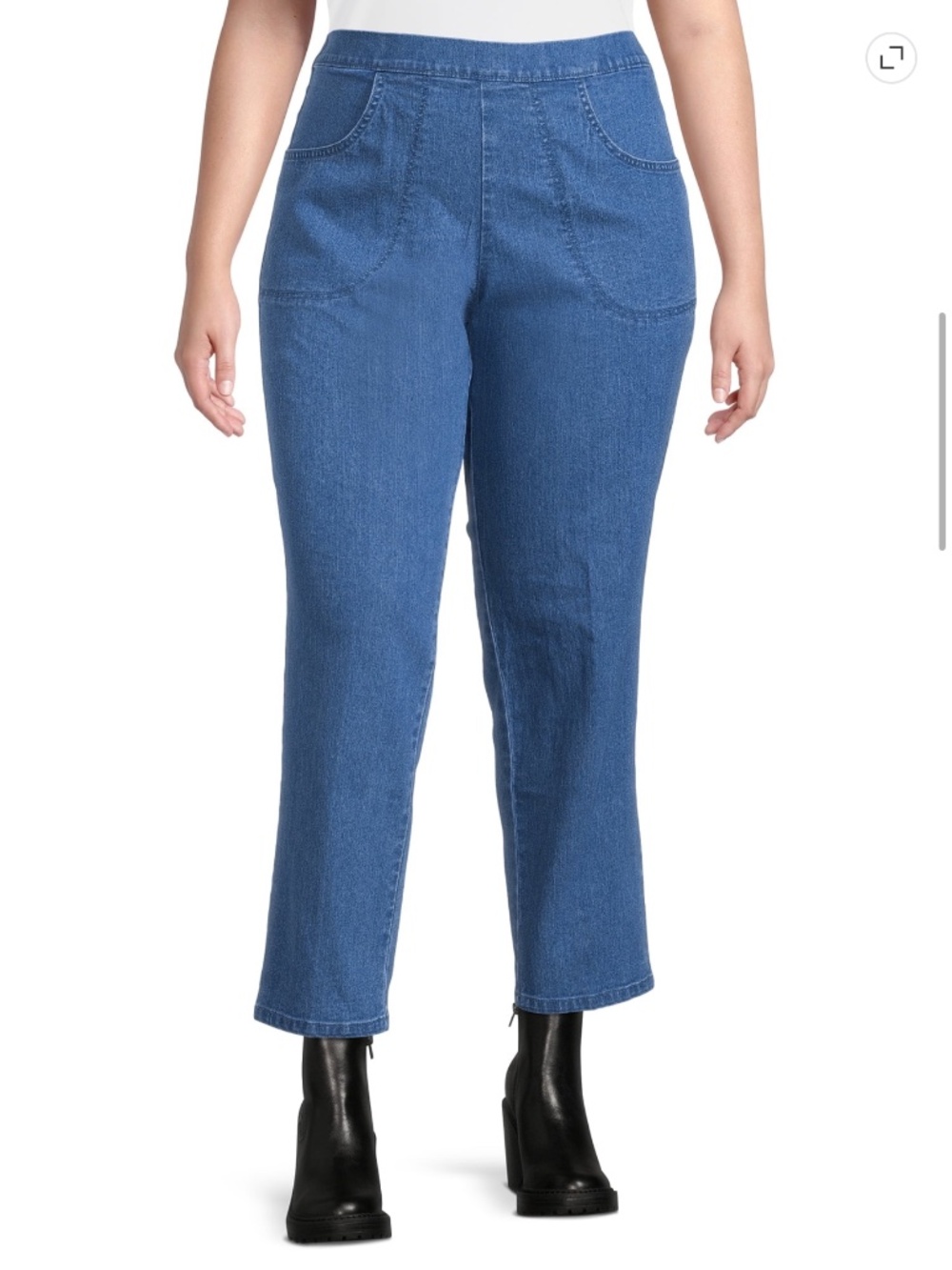 Just My Size Women’s Plus Medium Stonewash Straight Leg Jeans Size 1X NWT